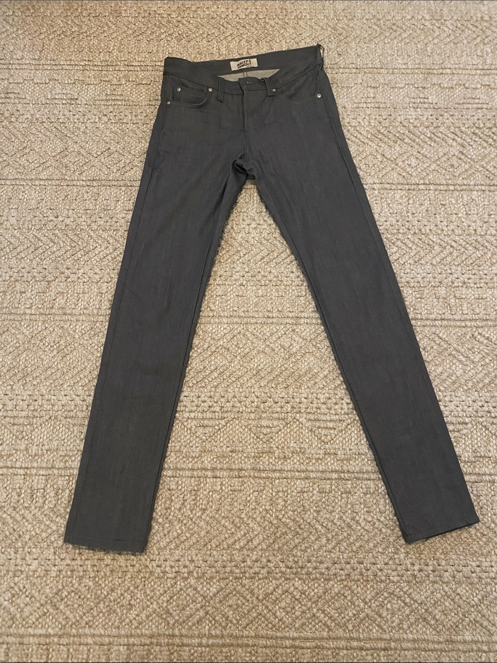 Naked and Famous Slim Straight Men’s Jeans - Charcoal NWOT
